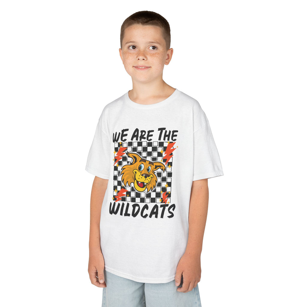 YOUTH  "We Are The Wildcats" Graphic Tee — Checkerboard Mascot Shirt