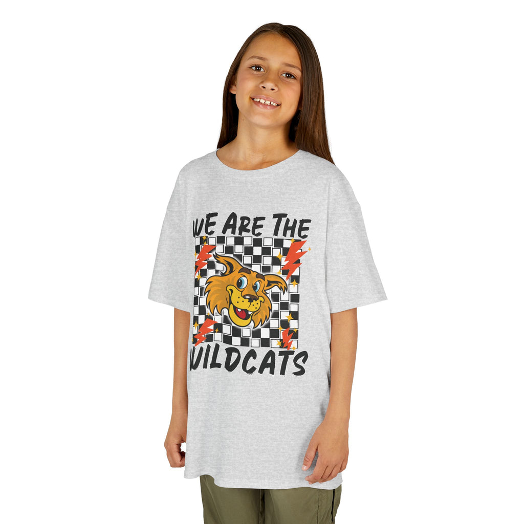 YOUTH  "We Are The Wildcats" Graphic Tee — Checkerboard Mascot Shirt