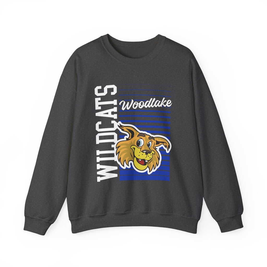 ADULT Wildcats Woodlake Crewneck Sweatshirt — Vintage Mascot School Spirit
