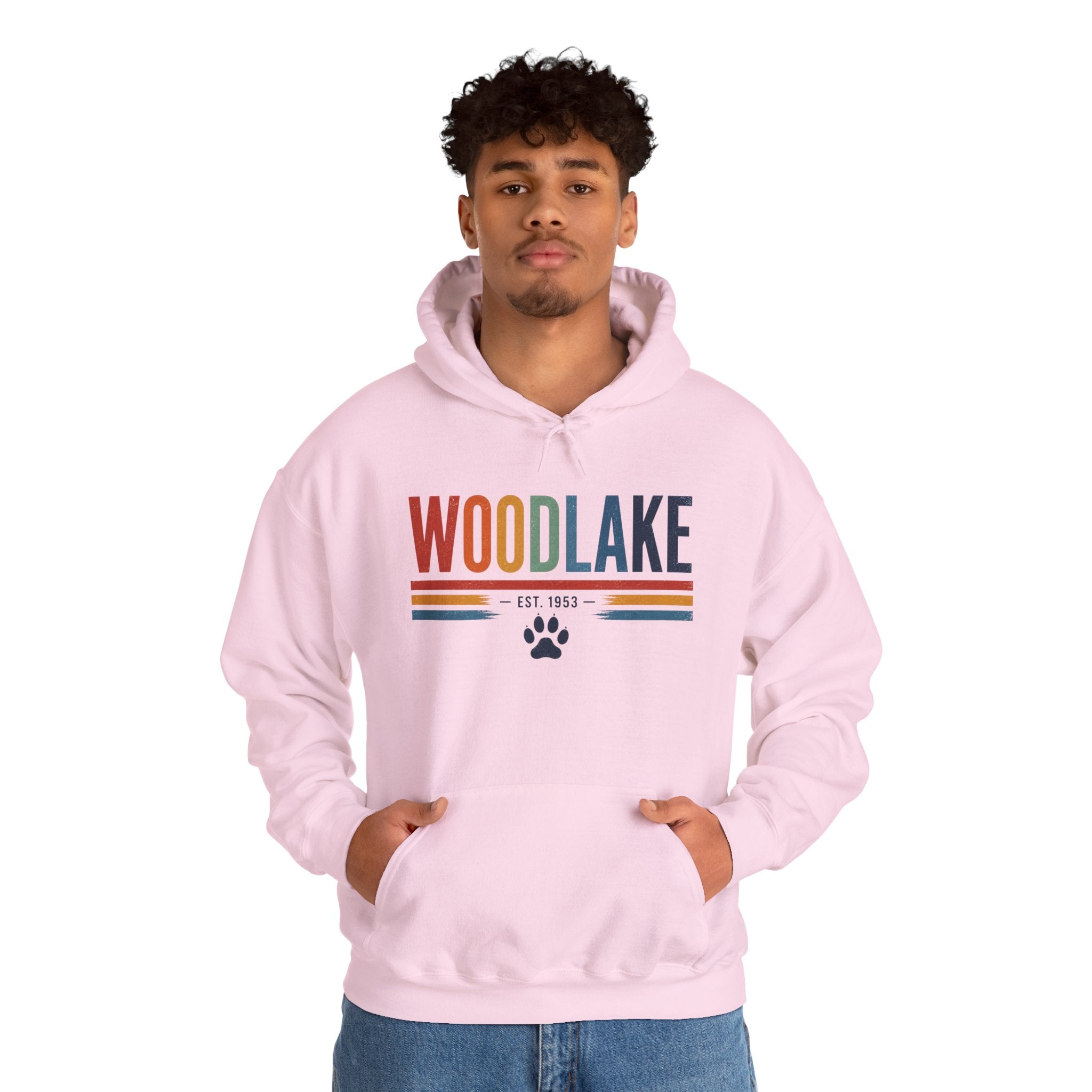 ADULT Woodlake Est. 1953 Hoodie – Retro School Spirit Sweatshirt