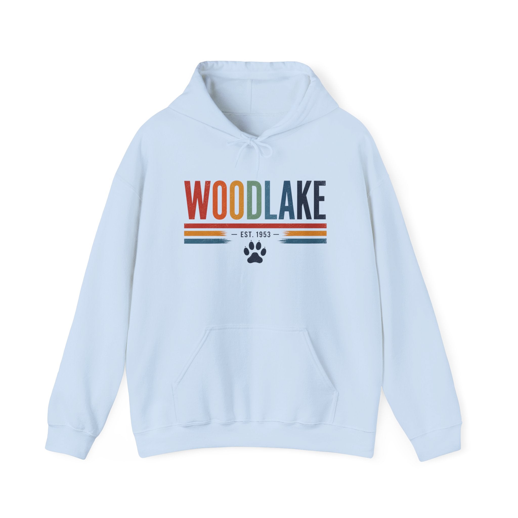ADULT Woodlake Est. 1953 Hoodie – Retro School Spirit Sweatshirt