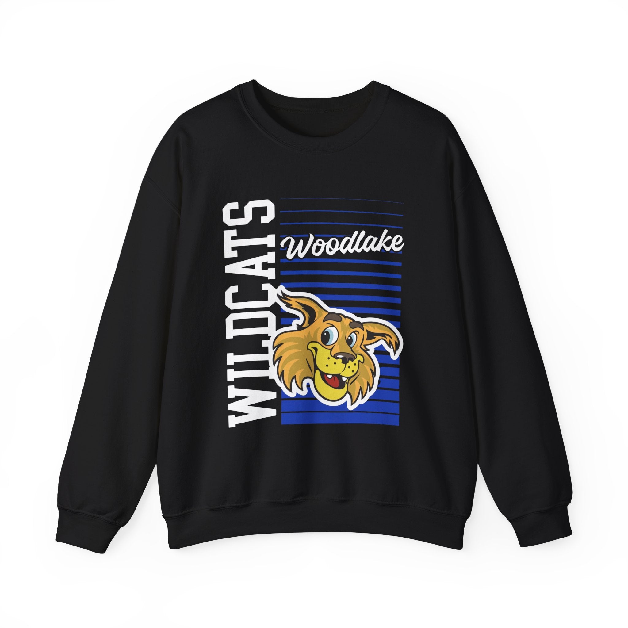 ADULT Wildcats Woodlake Crewneck Sweatshirt — Vintage Mascot School Spirit