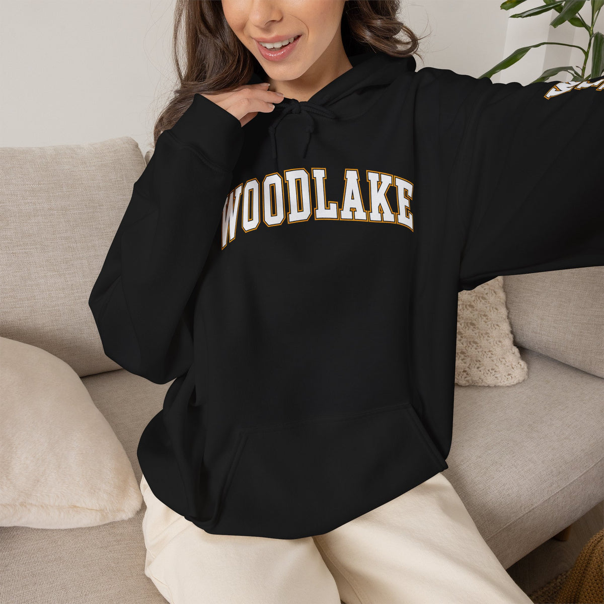 ADULT Woodlake Wildcats Hoodie - Collegiate School Spirit Pullover