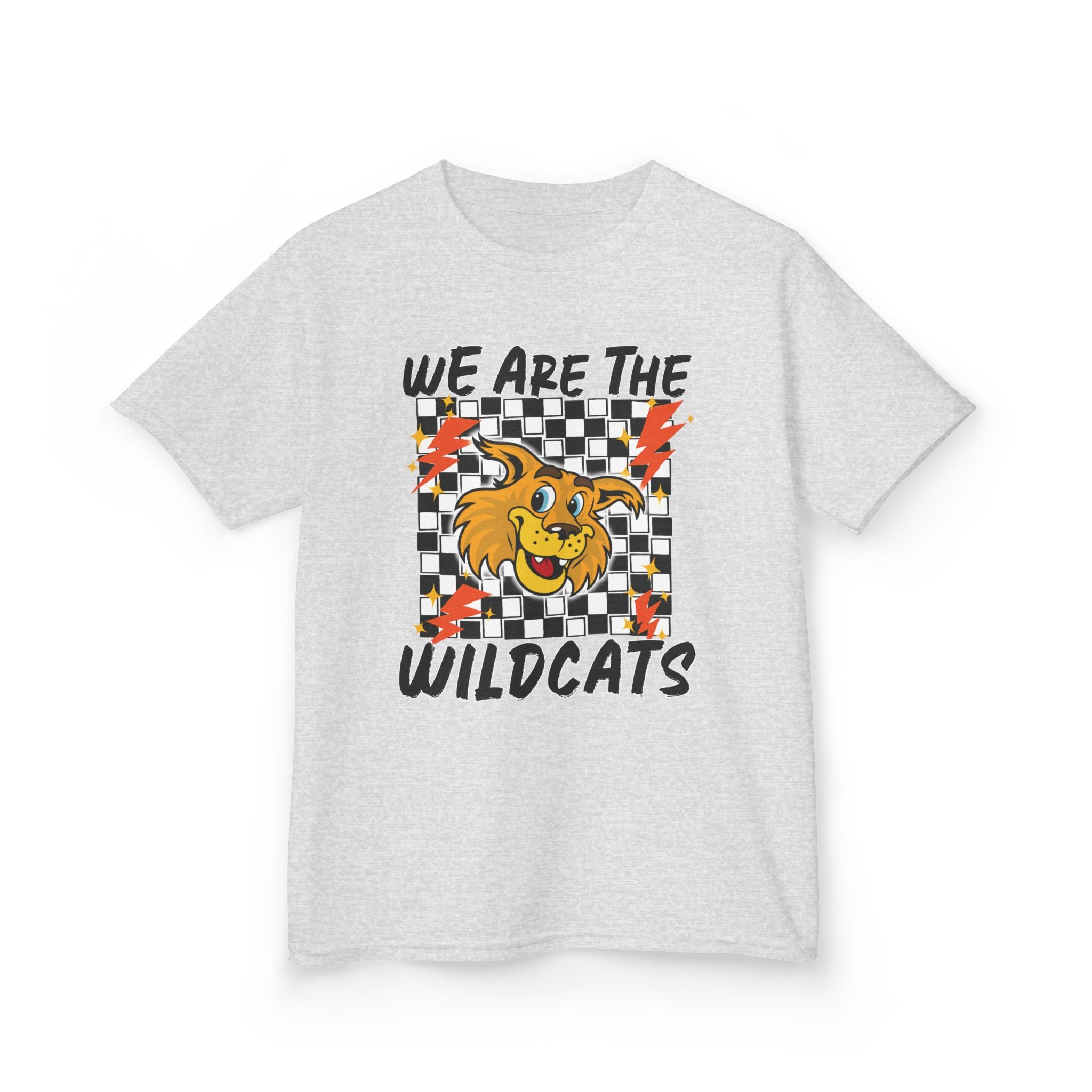YOUTH  "We Are The Wildcats" Graphic Tee — Checkerboard Mascot Shirt